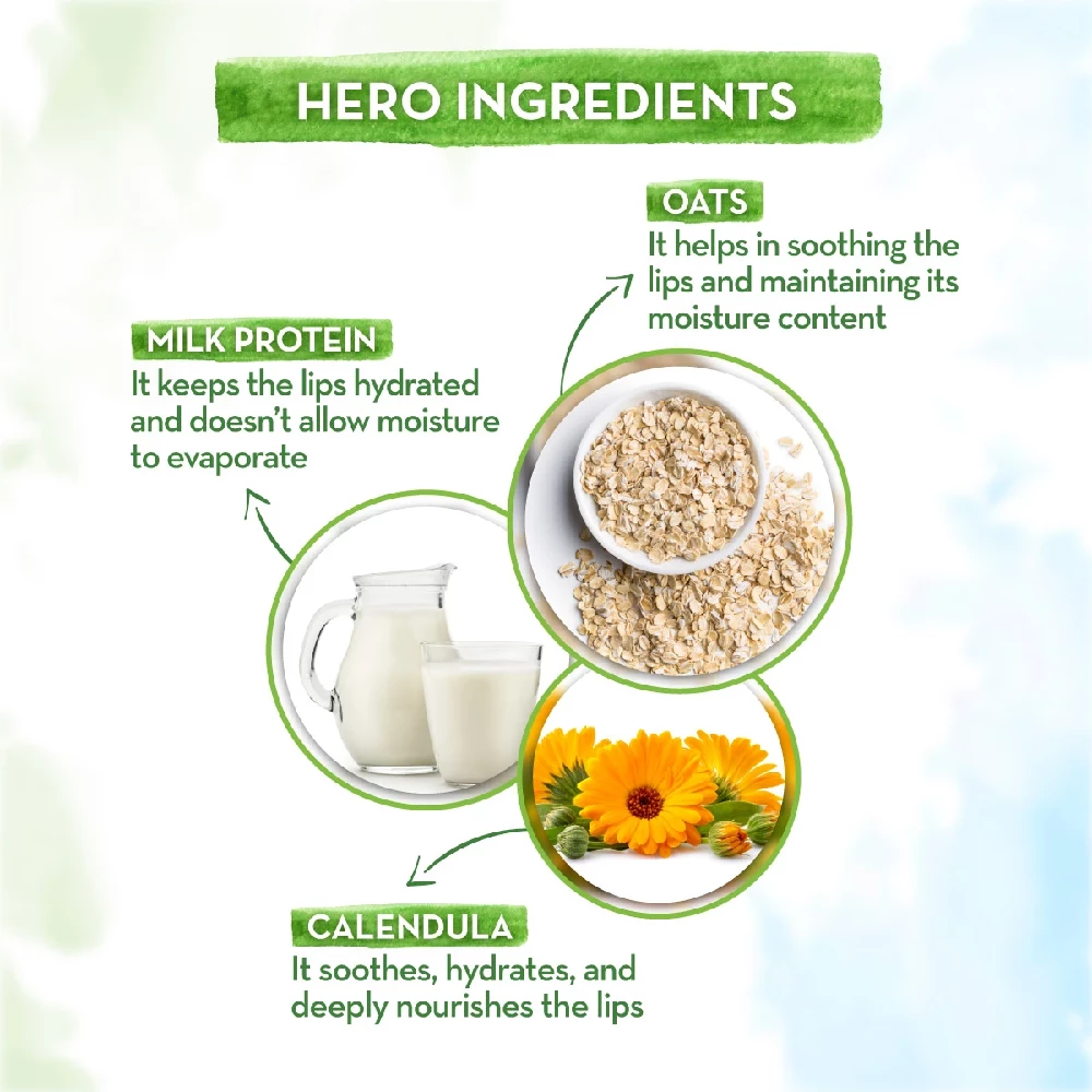 Milky Soft Natural Lip Balm for Babies with Oats, Milk & Calendula, 4 g-3.webp